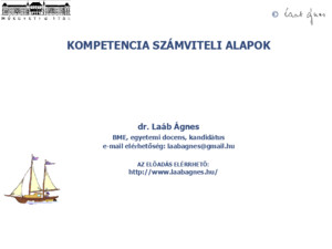 KOMPETENCIA SZÁMVITELI ALAPOK dr Laáb Ágnes BME, egyetemi docens, kandidátus