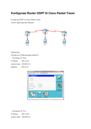 Konfigurasi Router OSPF Di Cisco Packet Tracer