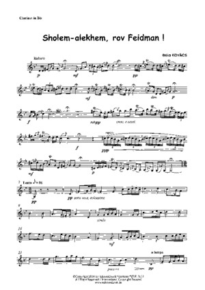 Kovacs - Sholem-Alekhem Rov Feidman Clarinet