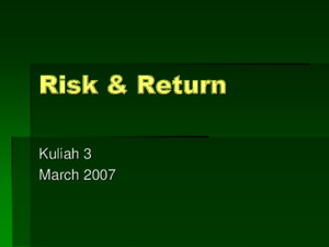 Kuliah 3 Risk and Returnppt