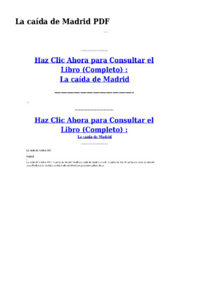 La Caída de Madrid PDF