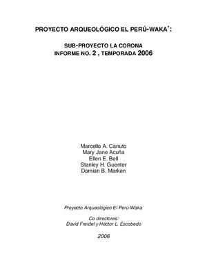La Corona - Informe Final 2006