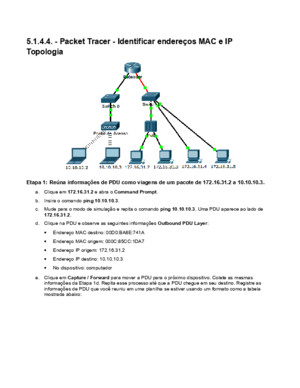 5144 Packet Tracer - Identify MAC and IP Addresses Instructions IG_Respostas