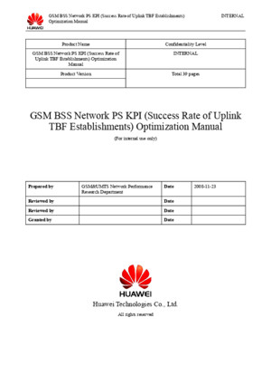 53 GSM BSS Network PS KPI (Uplink TBF Establishment Success Rate) Optimization Manual Mistero_H - Buscar Con Google