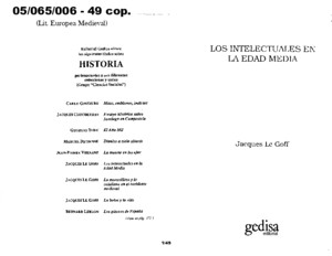LE GOFF - Los Intelectuales de La Edad Media (Cap 1 y 2)