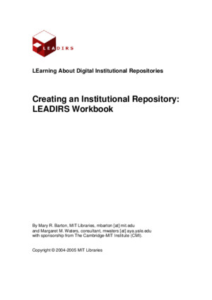 LEADIRS Creating an Institutional Repository