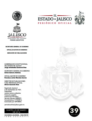 Ley 5 de Junio Jalisco, Publicada en Periodico Oficial de Jalisco, 25 Marzo 2014