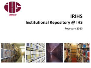 Library IRIHS Institutional Repository IHS February 2013