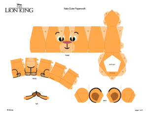 Lion King Nala Cutie Papercraft Printable 0811 FDCOM