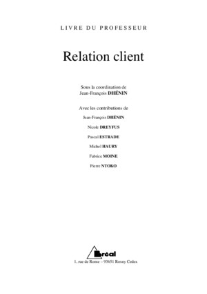 Livre Du Professeur Relation Client
