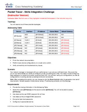 6512 Packet Tracer Skills Integration Challenge Instructions