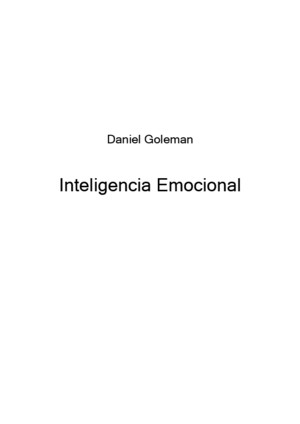 Maestria Psicologia De La Educacion Goleman Daniel Inteligencia Emocional