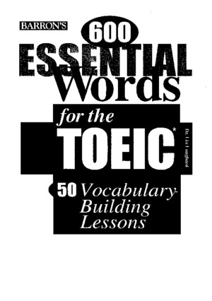 600 Essential Words for the TOEIC Test