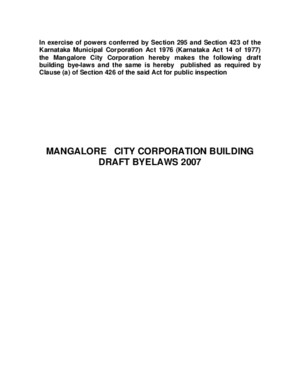 Mangalore City Building Byelaws 2007