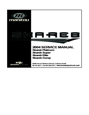 Manitou Skareb 2004 Service Manual