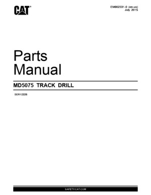 Manual Partes Cat Track Drill MD5075
