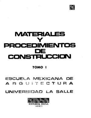 Materiales y Procedimientos de Construccion Vicente Perez Alama