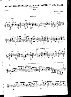 Maurizio Colonna - Studi Trascendentali Sul Nome Di J S Bach