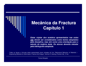 Mecânica Da Fractura-capítulo I