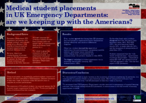 Medical Student Placements in UK Emergency Departments: Are we keeping up with the Americans? (Landscape version)