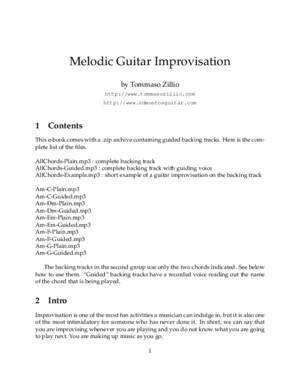 Melodic Guitar Improvisation