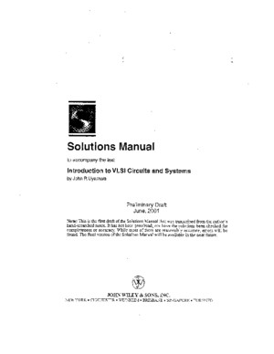 7118057 Introduction to VLSI Circuits and Systems 2001 Draft John P Uyemura Solutions Manual