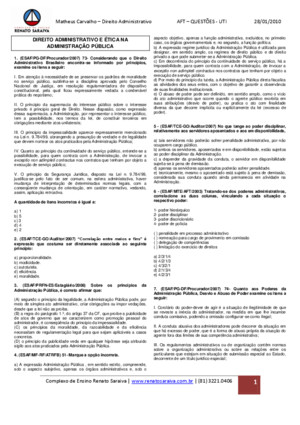 75 Questões - Direito Administrativo - Renato Saraiva