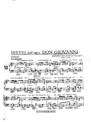 Mozart La Ci Darem La Mano (chords)