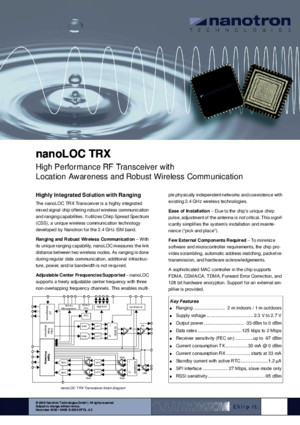 NanoLOC TRX Transceiver Flyer FOL V20 2009-11-02