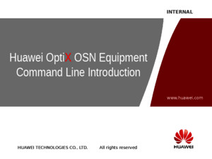 Navigator Huawei Optix Osn Equipment Command Line Introduction 20080628 A