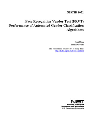 NIST - Face Recognition Vendor Test Performance of Automated Gender Classification Algorithms