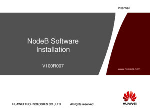 NodeB Software Installation(V100R008)