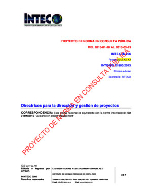 NORMA ISO 21500 INTECO