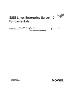 Novell Course 3071 - SUSE Linux Enterprise Server 10 - Fundamentalspdf