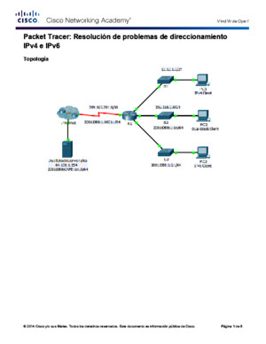 8328 Packet Tracer - Troubleshooting IPv4 and IPv6 Addressing Instructions