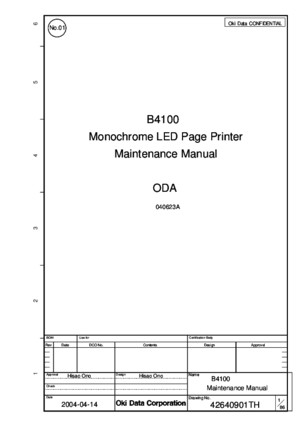 OKI B4100 Service Manual