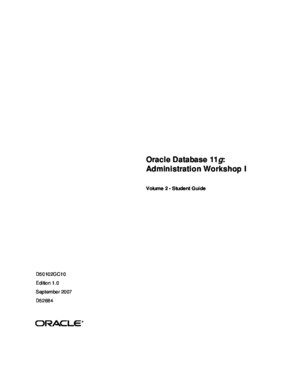 Oracle Database 11g: Administration Workshop I