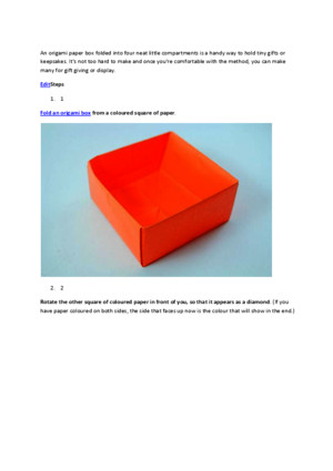 Origami Box Divider