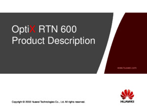 OTF101101 OptiX RTN 600 V100R003 Product Description ISSUE 102