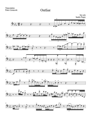 Outlier - Snarky Puppy Bob Reynolds sax solo transcription