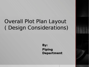 Overall Plot Plan Layout ( Design Considerations)