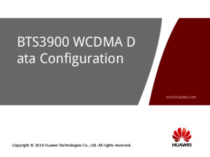Owb304502 Bts3900 Wcdma v200r012 Data Configuration Issue 200