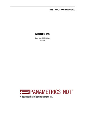 Panametrics Thickness Gage 25_Manual