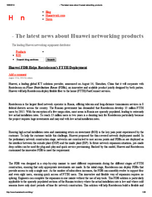 - The Latest News About Huawei Networking Products