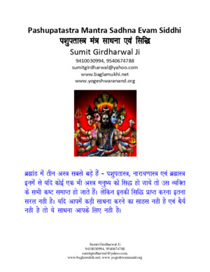 Pashupatastra Mantra Sadhana Evam Siddhi in Hindi & Sanskrit