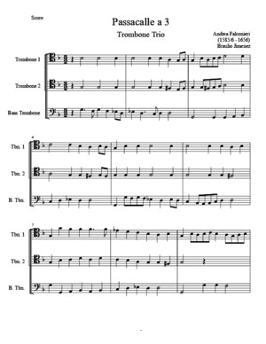 Passacaglia -Falconieri Trio - Score