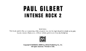 Paul Gilbert - Intense Rock I Booklet