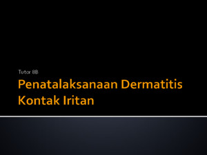 Penatalaksanaan Dermatitis Kontak Iritanpptx
