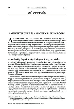 Pléh Csaba - A műveltségkép és a modern pszichológiapdf