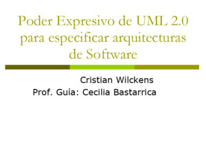 Poder Expresivo de UML 20 para especificar arquitecturas de Software